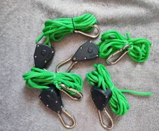 4x Adjustable Rope Ratchet Hangers