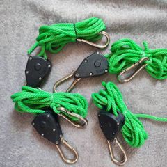 4x Adjustable Rope Ratchet Hangers