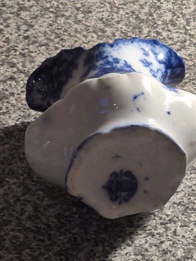 Antique Flow Blue Vase Doreen W.H.Grindley