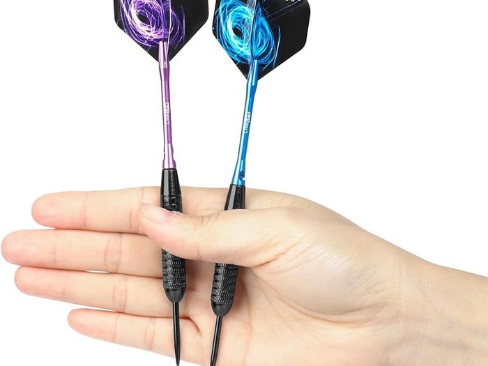 SALE | Steel tip Darts set 22/28g With Aluminium Shafts(4 Colors)+16 Protectors and Flights+Sharpener+Tool,12 Packs(4 Sets) for 4 Beginners