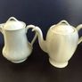 Beautiful Coffee Pot and Matching Hot-Water Pot by Grindley Petalware Utilityware in the "Almond Petal" Colourway Image 2