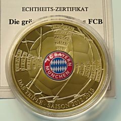 Bayern Munich Treble Season 24 Karat Gold plated Proof 2012 / 2013