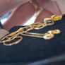 10 ct Gold Pendant with Natural Topaz and Diamonds Image 3