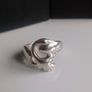Vintage Children of Lir swan sterling silver ring size L Image 4