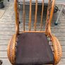 Vintage Rattan Armchair, Wicker Boho Chair Image 3