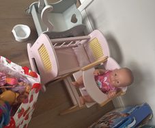 Dolls and wooden equipment