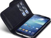 SAMSUNG i9500 GALAXY S4 Wallet Case Cover in Black / Pink