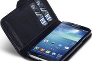 SAMSUNG i9500 GALAXY S4 Wallet Case Cover in Black / Pink