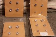 white metal earrings #2