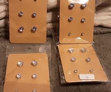 white metal earrings #2
