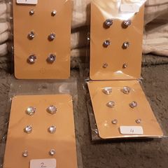 white metal earrings #2
