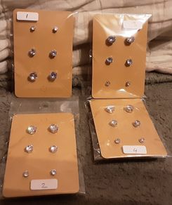white metal earrings #2