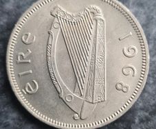 Ireland 1968 UNC Florin coin