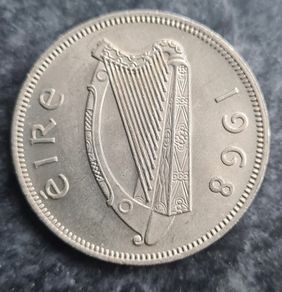 Ireland 1968 UNC Florin coin