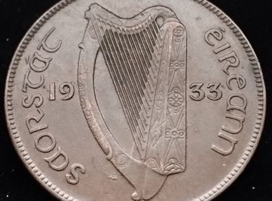 [#2634] - Ireland 1933 | Irish 1d | Irish 1 Penny  | KM.3 | High Grade