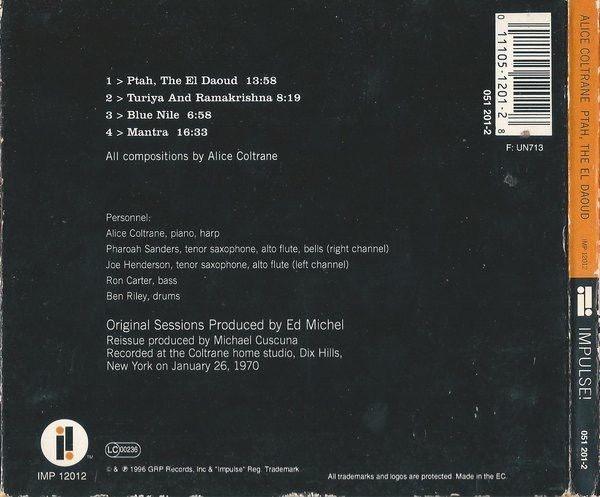 Alice Coltrane - Ptah, The El Daoud   CD