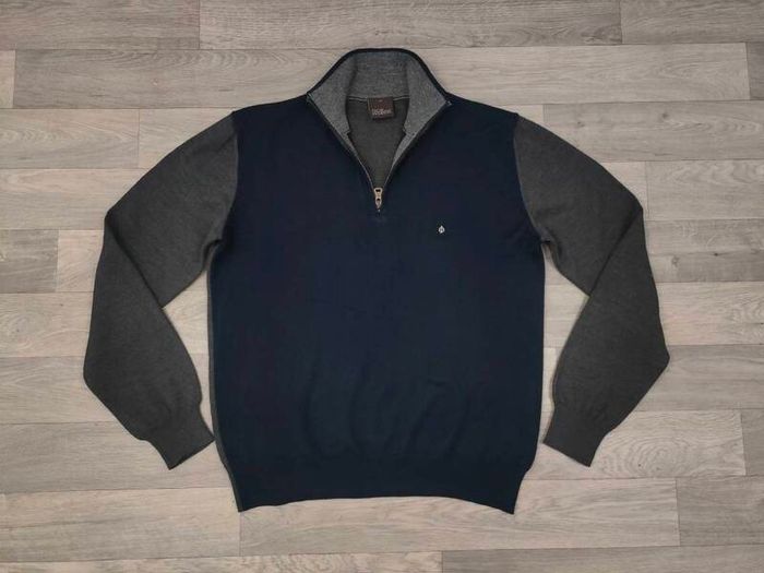 Oscar Jacobson Half Zip Wool Blend Golf Jumper Mens Medium