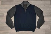 Oscar Jacobson Half Zip Wool Blend Golf Jumper Mens Medium