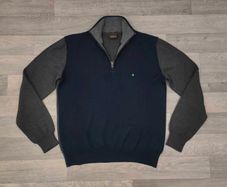 Oscar Jacobson Half Zip Wool Blend Golf Jumper Mens Medium