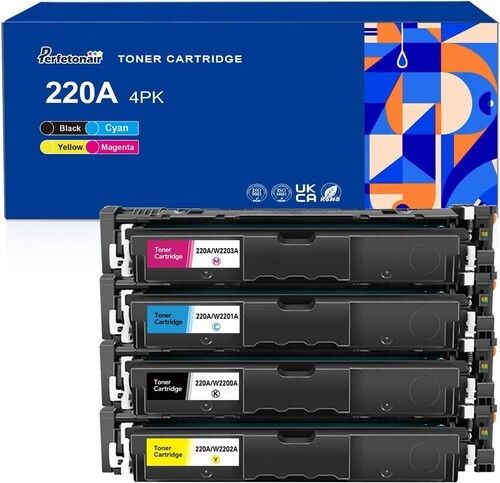 4 Toner Cartridge 220A Fits For HP 4202dn 4202dw