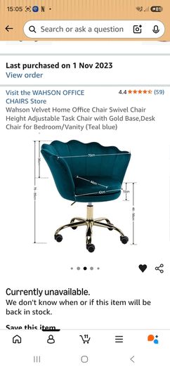 Desk vanity chair