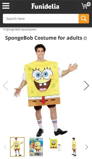 Spongebob adult costume