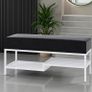 Ashton Modern Upholstered Bench with Shoe Rack Image 3