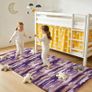 Rugs Living Room 180x270cm Large Rug for Living Room, Machine Washable Non-Slip Carpet, Soft Fluffy Pile Area Rug for Bedroom Kids Room Nursery Home, Tie-Dyed Purple Image 2