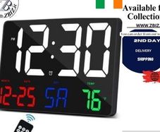 11.5" Digital Calendar Alarm Clock with Wireless Remote Control