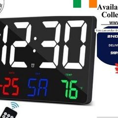 11.5" Digital Calendar Alarm Clock with Wireless Remote Control
