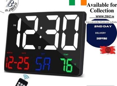 11.5" Digital Calendar Alarm Clock with Wireless Remote Control