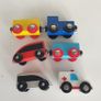 Wooden vehicles cars train helicopter bundle Image 4