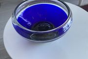 Vintage Heavy Beautiful Cobalt Glass Bowl