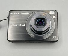 Sony Cyber-shot DSC-W125 7.2MP Digital Black Camera, Tested Working