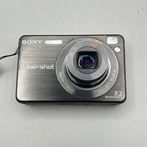 Sony Cyber-shot DSC-W125 7.2MP Digital Black Camera, Tested Working