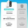 PESAIR DD320, 180 degrees Solar-Powered Security Camera, 2K Wireless Outdoor/Indoor Camera with PIR Detection, Color Night Vision, Two-Way Audio, 2.4GHz Wi-Fi, IP65 Waterproof, White Image 10