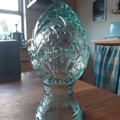 Large 29cm Vintage Glass Artichoke Finial (Heavy 2.8kg)