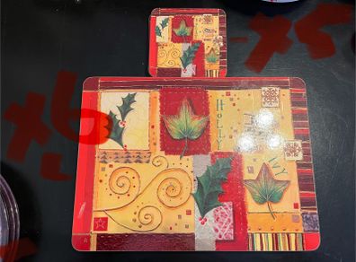Christmas placemats and coasters