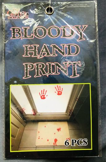 Halloween Bloody Hand print decoration