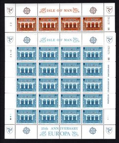 1984 Isle of Man Europa Commemorative Stamp Sheetlets Mint Never Hinged (MNH)