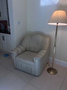 Cream Leather Sofa Suite 3 Piece Set