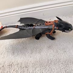 DreamWorks How to Train Your Dragon Giant Fire Breathing Toothless NOT Working approx. 50 cm. length Used Please see photos