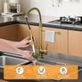 Gold Kitchen Mixer Tap with Pull-Out Spray, 2-Function Spring Faucet, 360 Swivel High-Arc Design, Hot & Cold Water Image 3