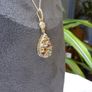 Gold Plated 925 Silver Multi Gemstone Teardrop Pendant Necklace, 18 inches Image 2