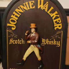 Vintage Johnny Walker Wooden Sign