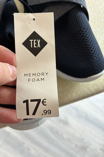 Brand-new Ladies Navy Memory Foam Casual Sneakers from Tex
