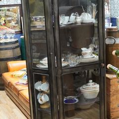 Industrial Style Metal Display Cabinet