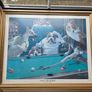 3 x Vintage prints Dogs playing snooker Arthus Sarnoff Pool set of 3 Image 2