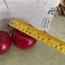 4 Vintage 1980 Marble Red Apple Paperweight Each is 20.00 euro Image 7