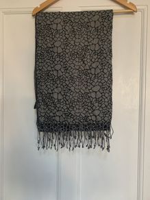 Armani exchange silver grey pashmina scarf